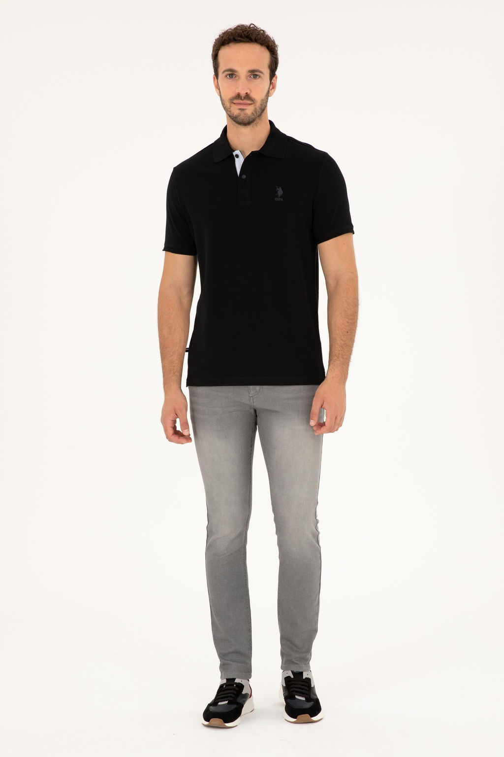 U. S. Polo Assn / Мужская черная базовая футболка - U.s. polo assn фото 4