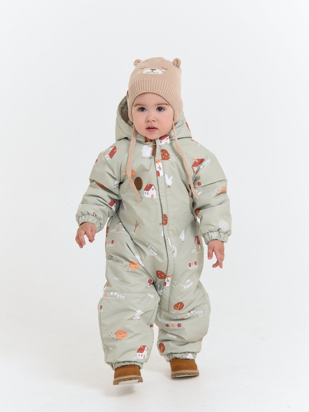 Комбинезон демисезонный Ферма/Шалфей 0+ - Bungly фото 9