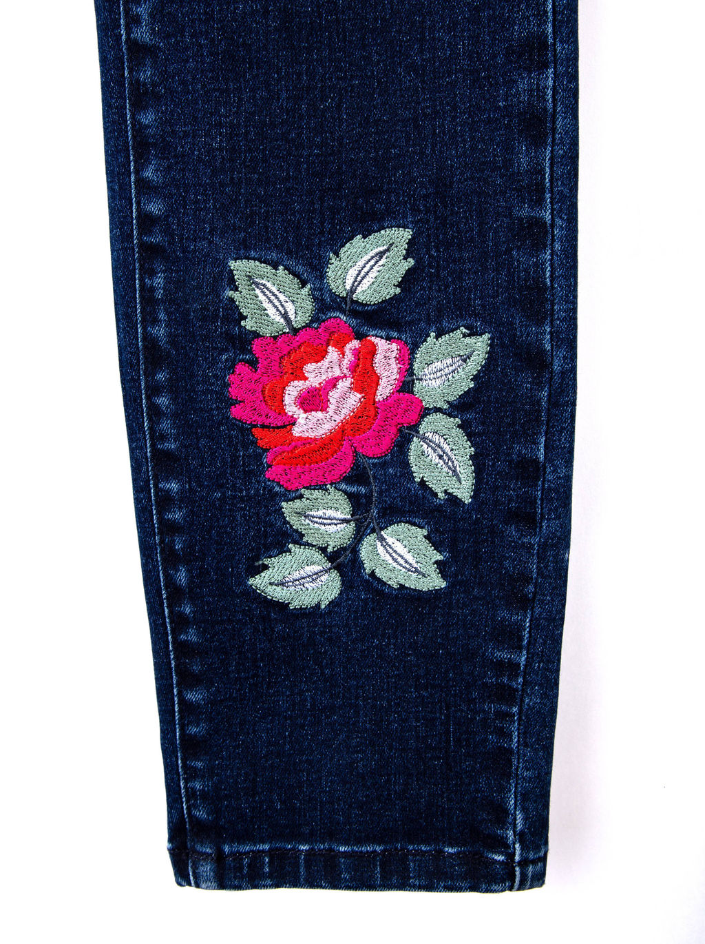 CONTE Ультрамодные джинсы Skinny с вышивкой и эффектом сильной поношенности Fashion CON-53 т.синий - Conte elegant фото 10