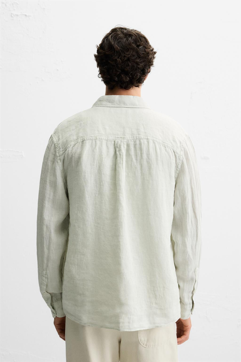 100% LINEN SHIRT - Zara фото 27