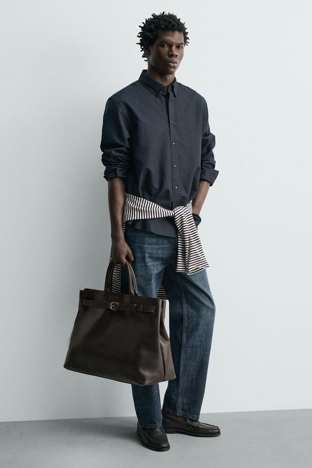 BOLSO DE MANO PIEL / Marr?n - Zara фото 9
