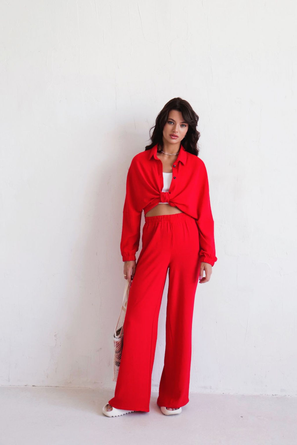 9599 Костюм в пижамном стиле красный - Martichelli фото 3