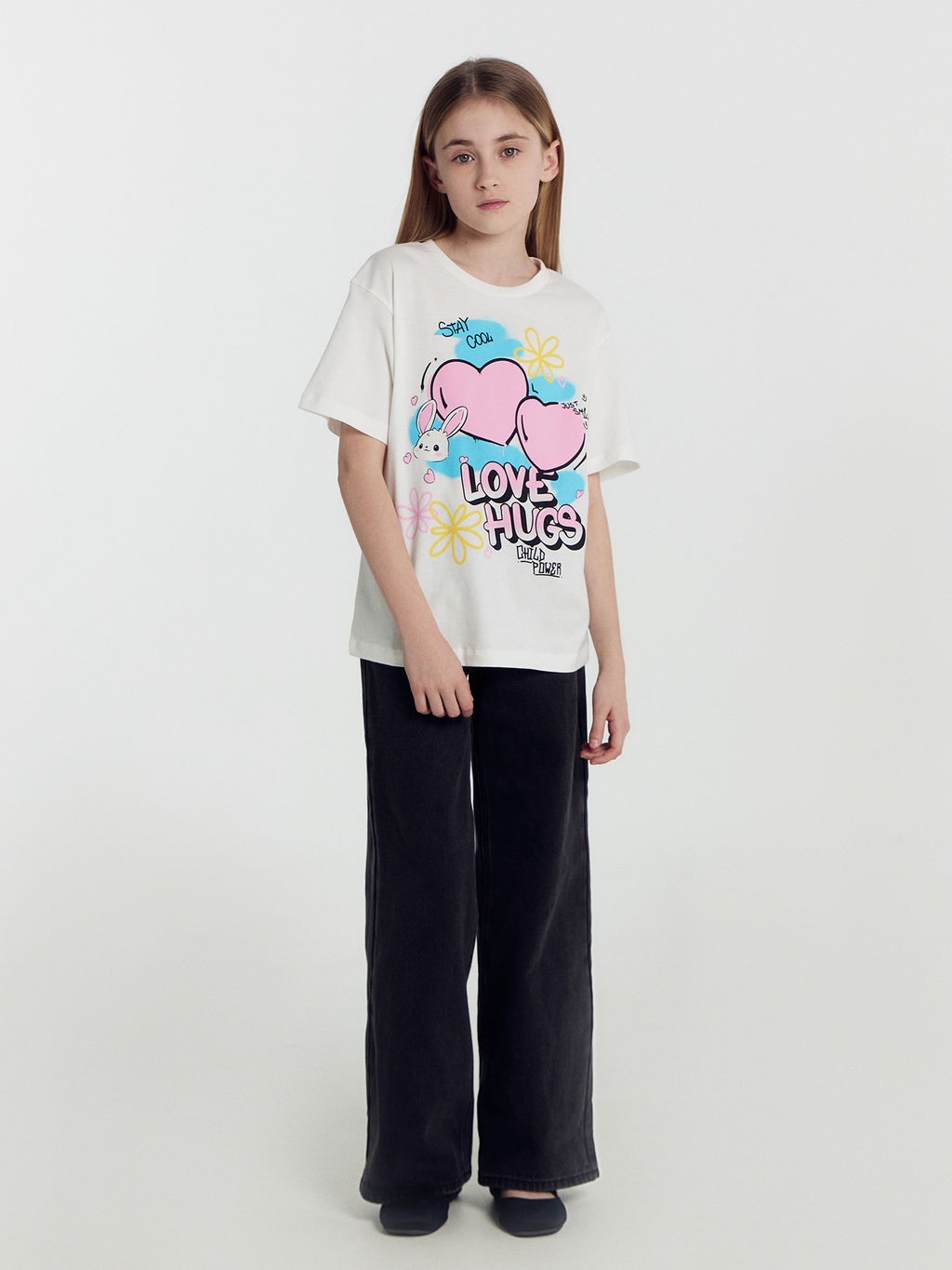 Футболка для девочек в белом цвете с печатью - Mark formelle фото 9