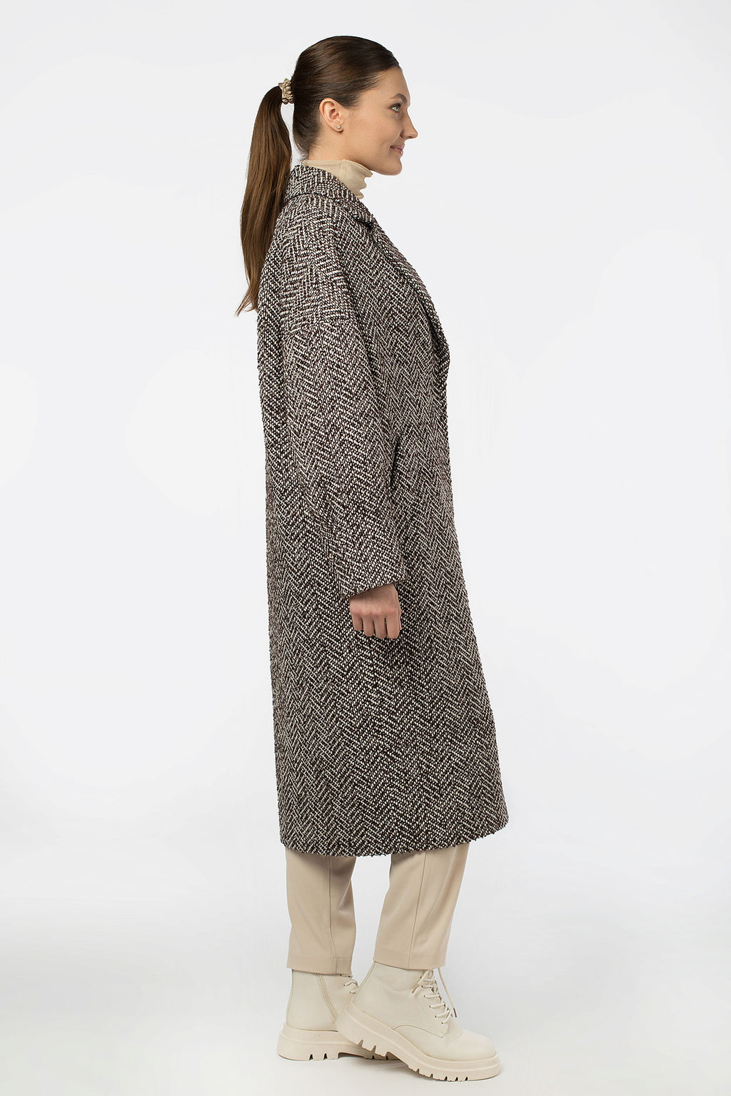 Пальто женское демисезонное в составе шерсть 60% - El podio фото 3