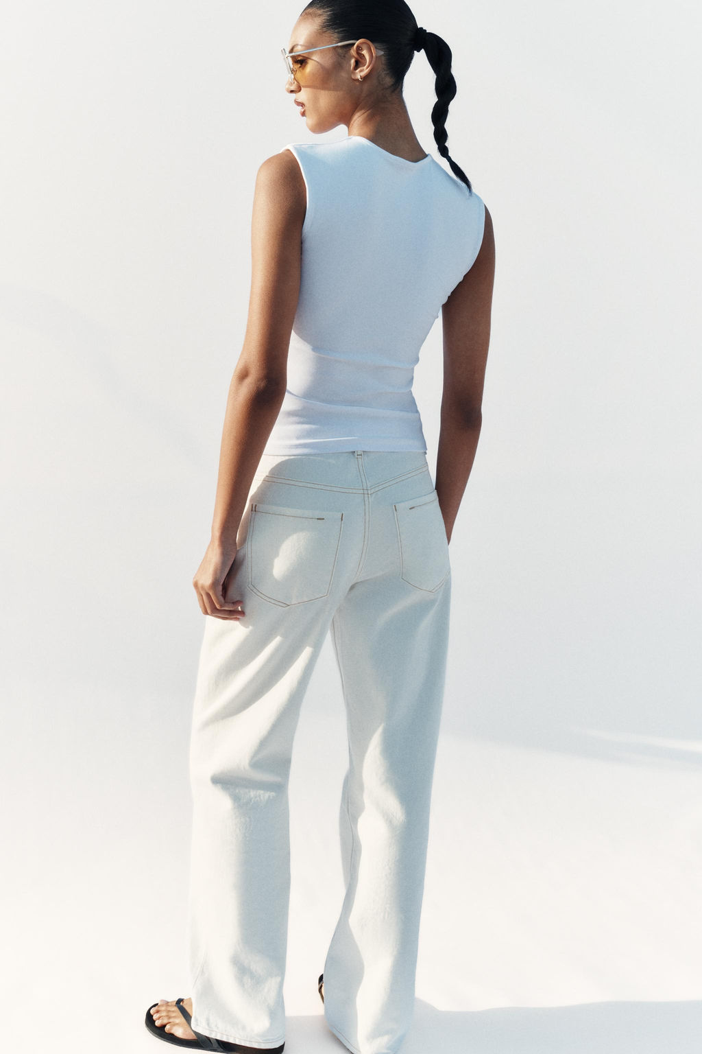 CAMISETA MANGA SISA / Blanco - Zara фото 5