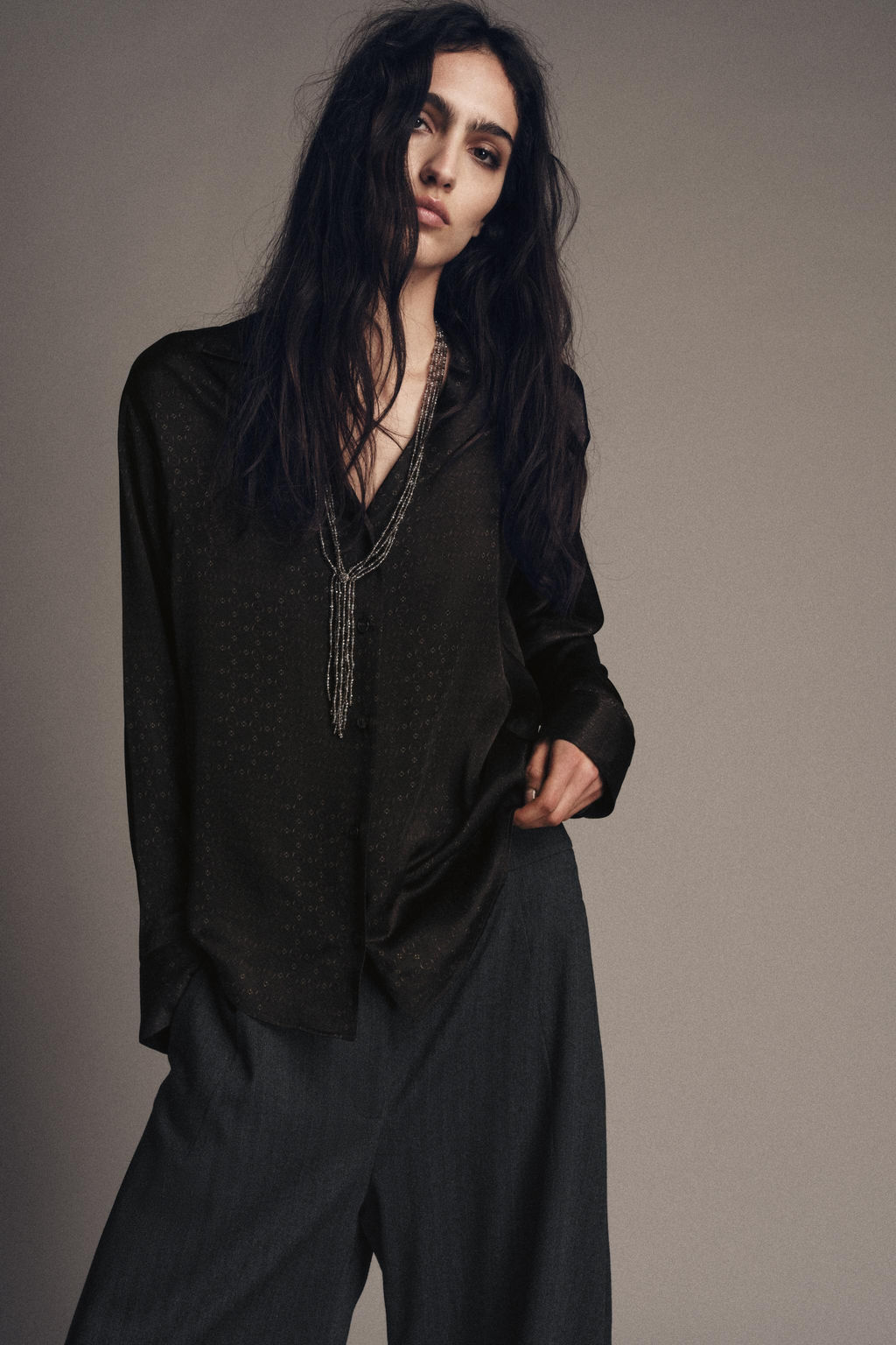 ZW COLLECTION SILK PYJAMA SHIRT