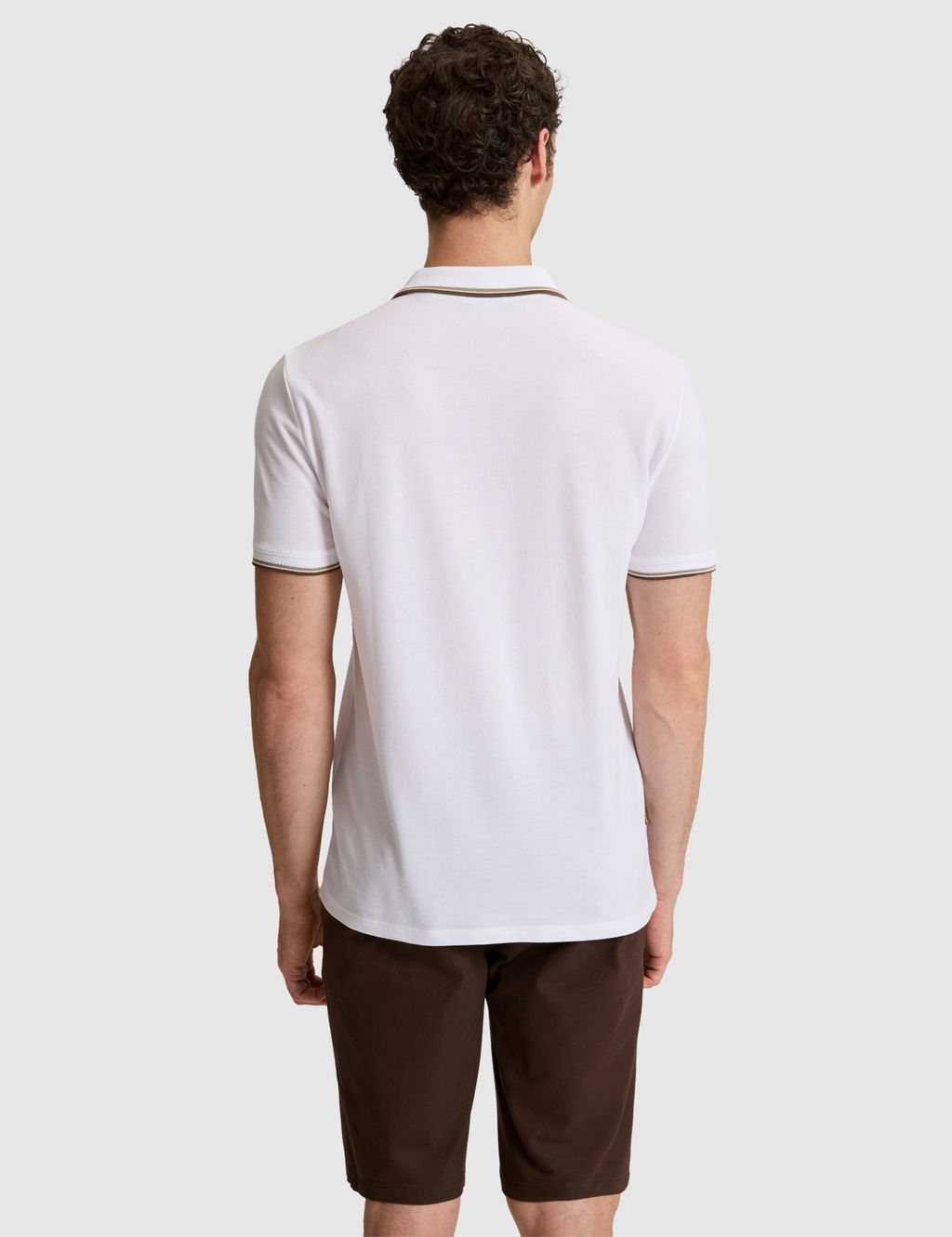 Beyaz Slim Fit %100 Pamuk Apa_ Yaka Ti__rt
