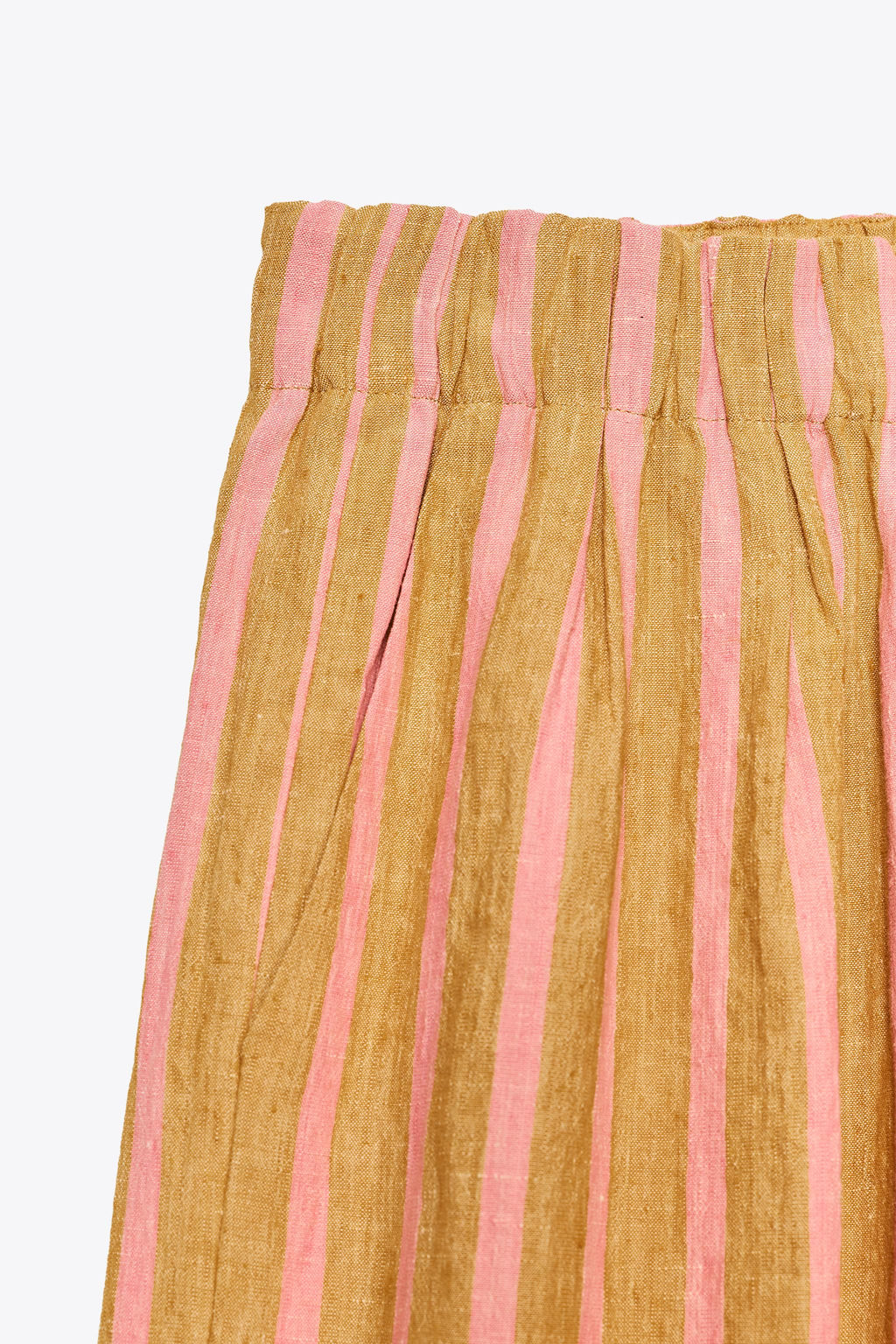 STRIPED LINEN BLEND TROUSERS ZW COLLECTION - Zara фото 8