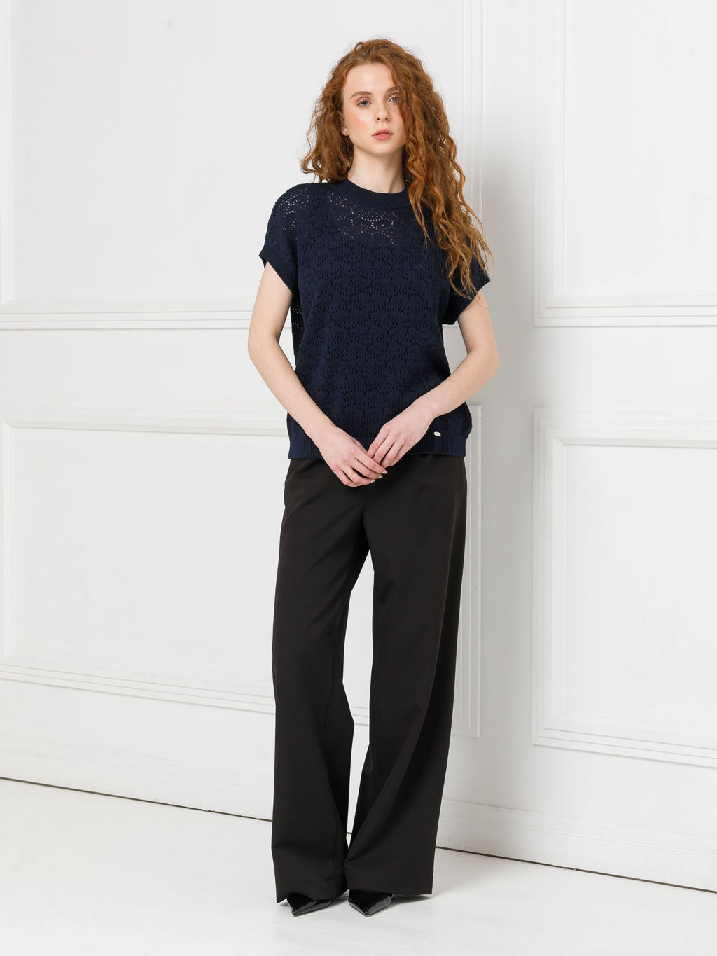 Блузка вязаная