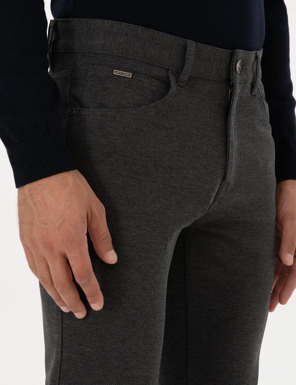 Antrasit Slim Fit Kanvas Pantolon - Pierre cardin фото 5