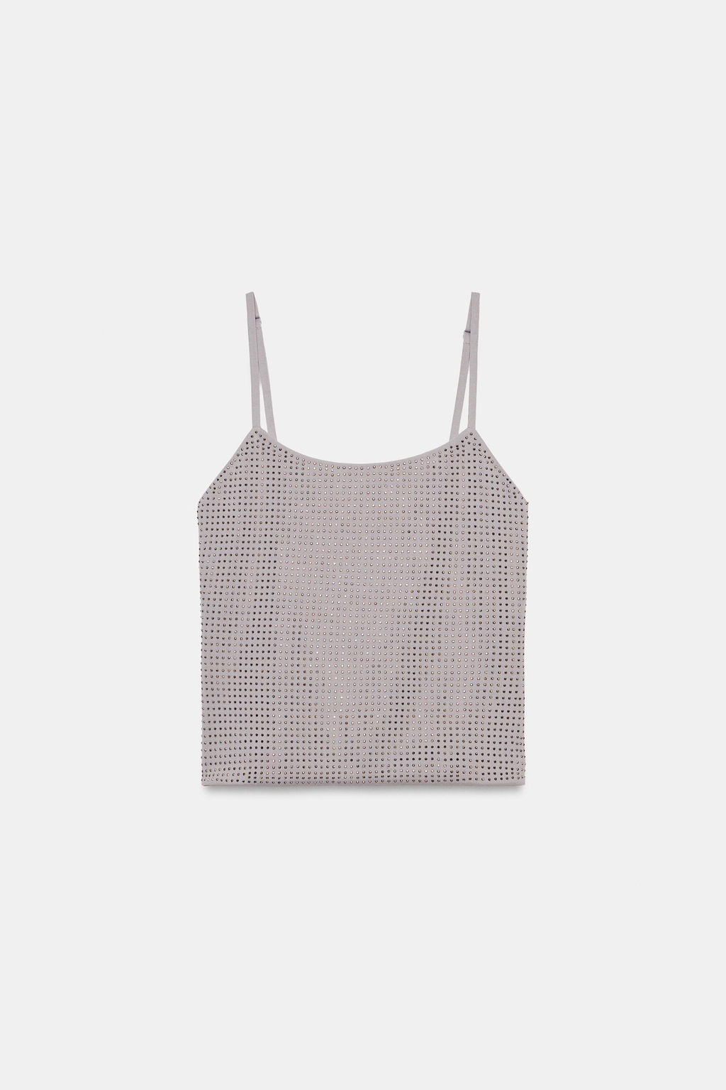 TOP TIRANTES BRILLOS / Gris oscuro - Zara фото 6