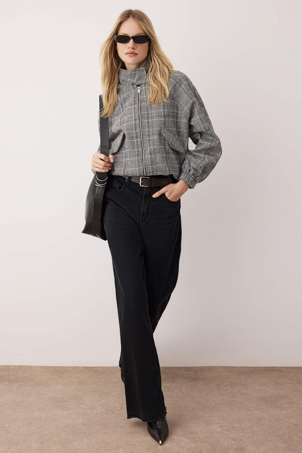 Cok Renkli Ekose Desenli Regular Kal?p Kase Bomber Ince Ceket MontTWOAW26MO00137 - Trendyolmilla фото 4