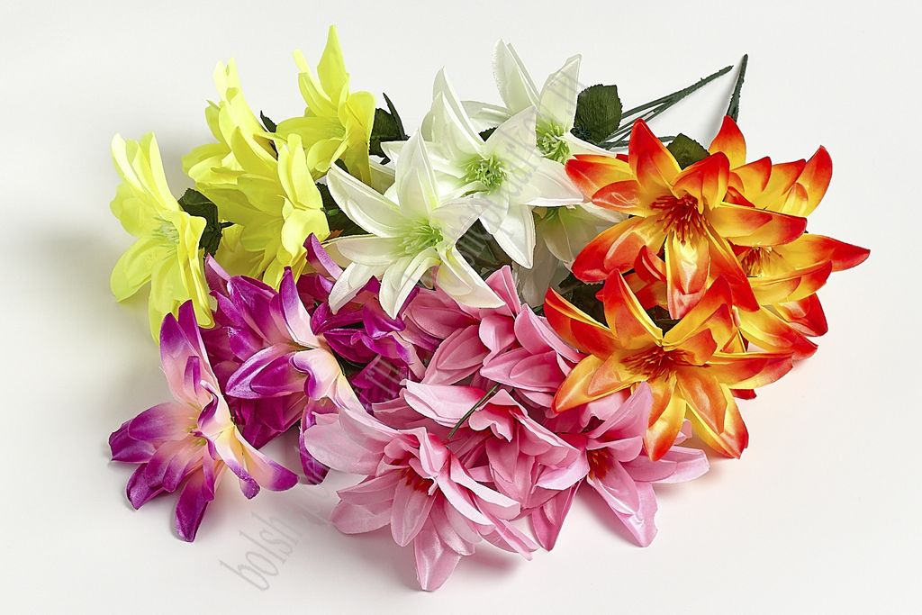 Букет цветов Георгины 40 см (SF-5128) в ассортименте