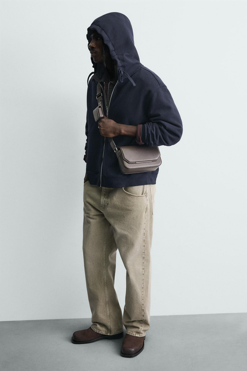 PLAIN CROSSBODY BAG WITH FLAP - Zara фото 2