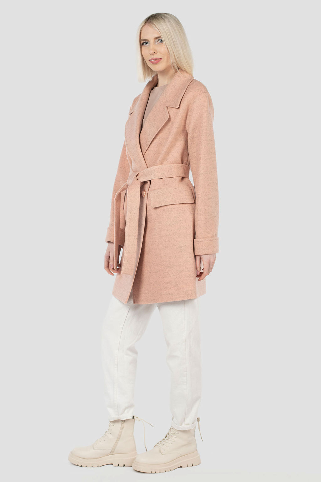 Пальто женское демисезонное (пояс) - El podio фото 7