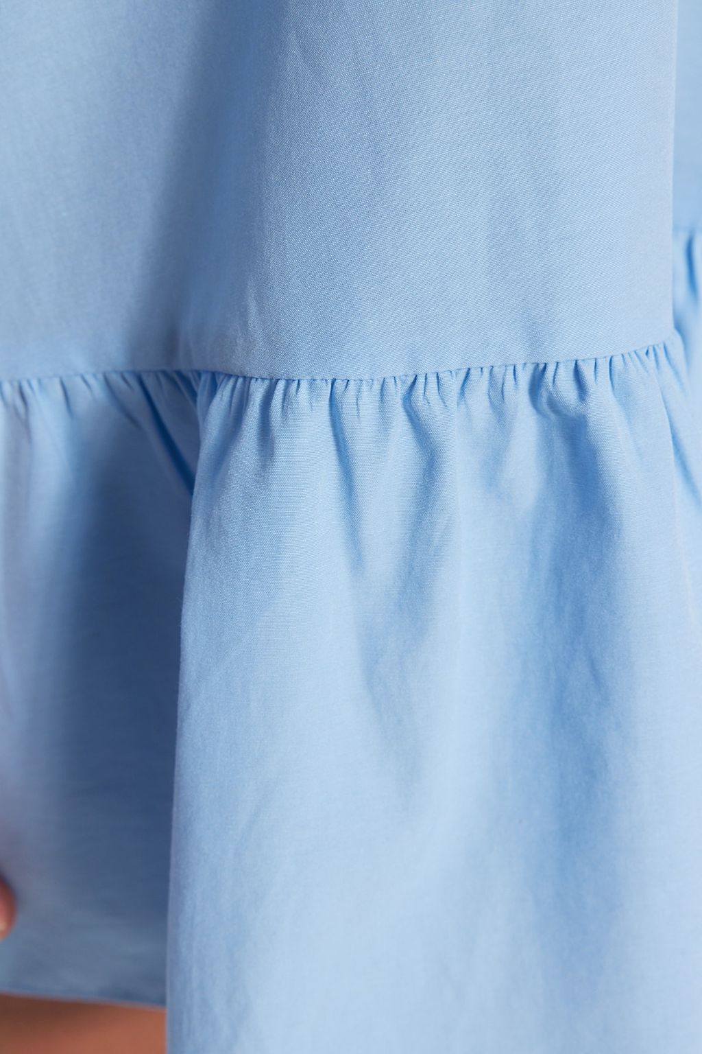 Mavi Rahat Kesim Kolsuz Mini Dokuma Elbise TWOSS22EL00139