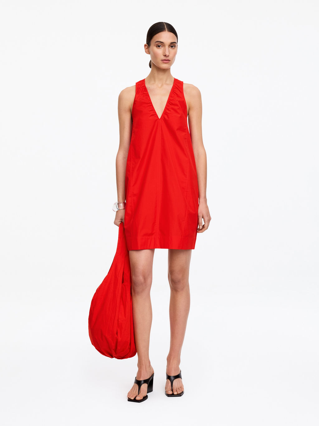 Vestido con escote de pico y fruncidos - H&m фото 4