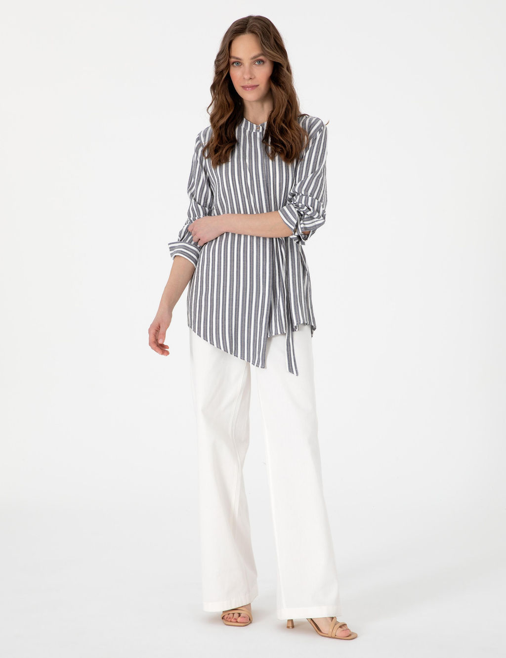_ndigo Comfort Fit Uzun Kollu G_mlek
