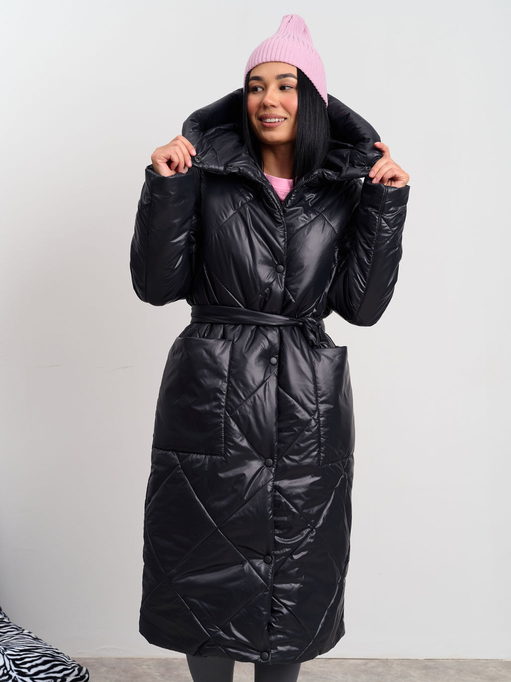 Пальто женское зимнее "Кит" черный