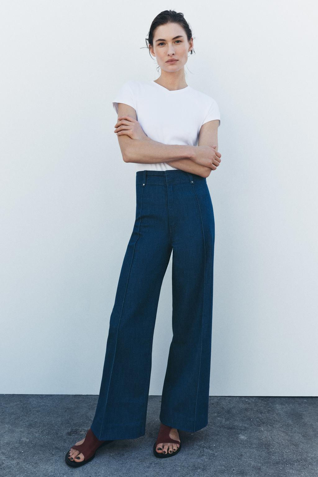 ZW COLLECTION WIDE-LEG HIGH-WAIST JEANS - Zara фото 38