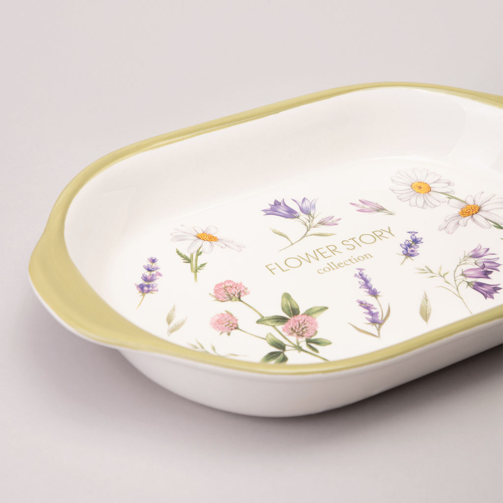 БЛЮДО-ШУБНИЦА AGNESS FLOWER STORY 28*17,5*4,5 СМ  фото 6