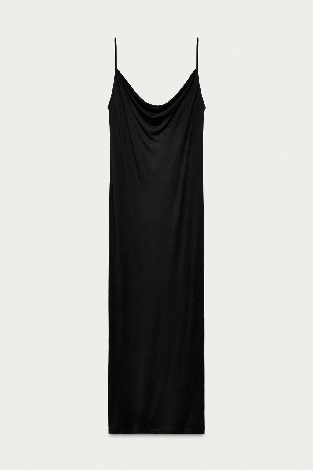VESTIDO LARGO DRAPEADO MARISA BERENSON X ZARA / Negro