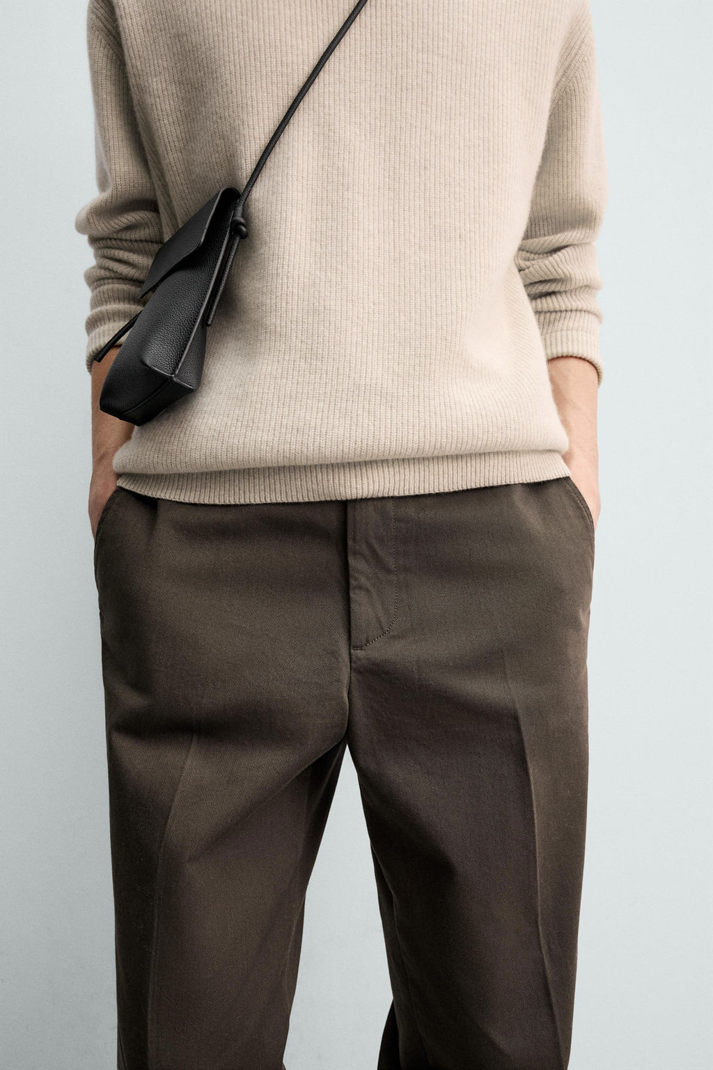 ORIGINS TWILL CHINO TROUSERS - Zara фото 5