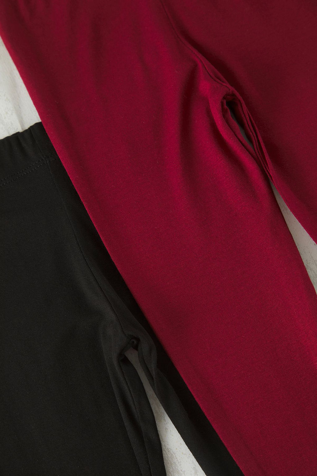 Indigo-Pembe 2li Pamuklu K?z Cocuk Duz Orme Tayt TKDSS25TA00006 - Trendyolmilla фото 8