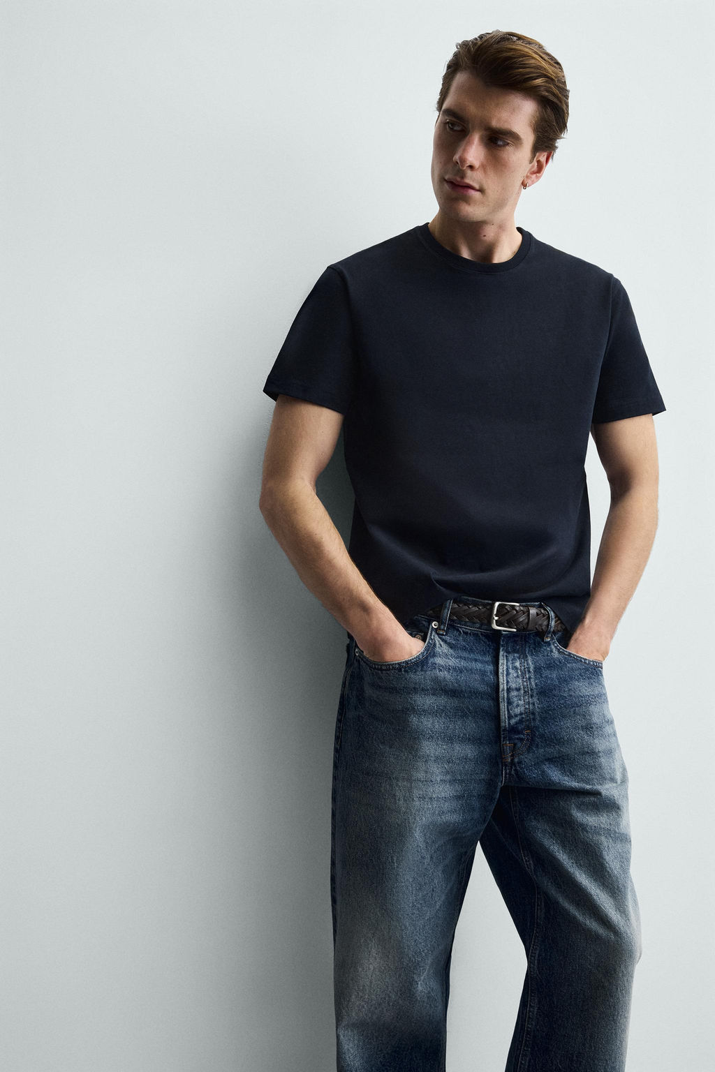 CAMISETA MEDIUM WEIGHT B?SICA / Marino - Zara фото 5