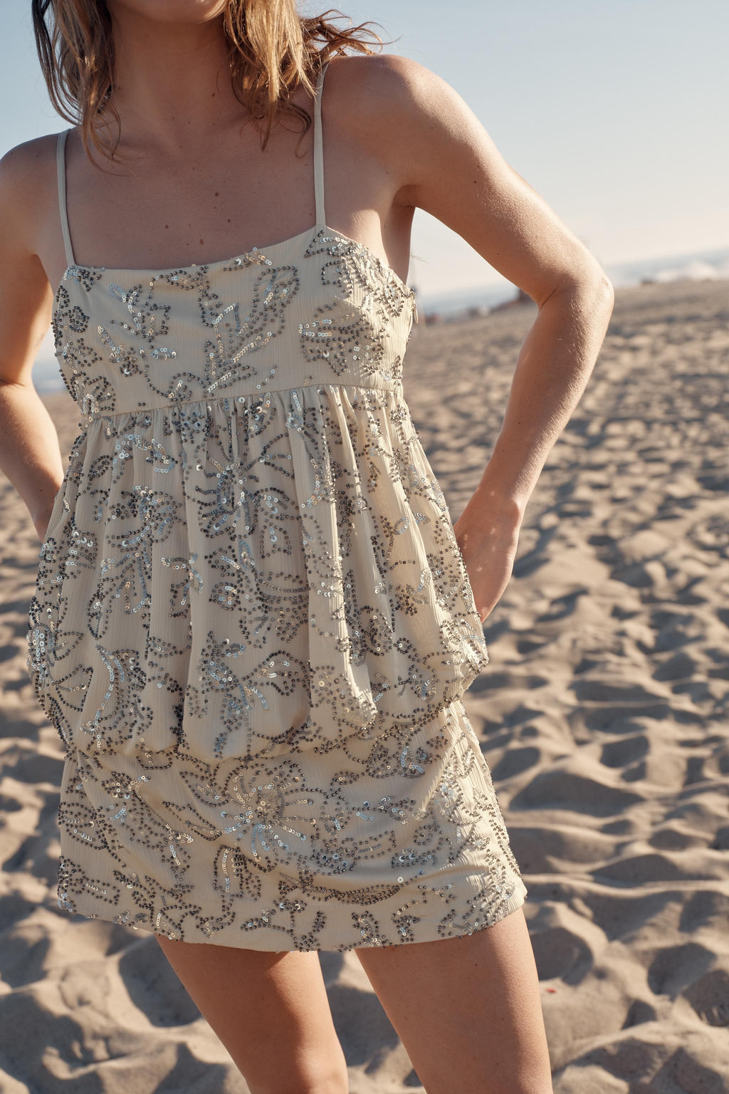 VESTIDO MINI ABALORIOS / Plata - Zara фото 2