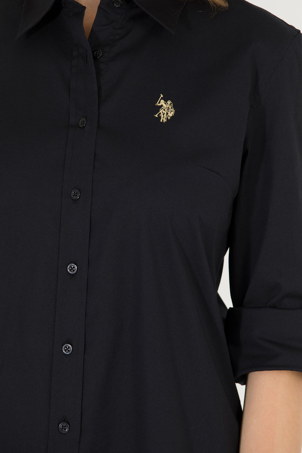 U. S. Polo Assn Женская черная базовая рубашка с длинным рукавом - U.s. polo assn фото 20
