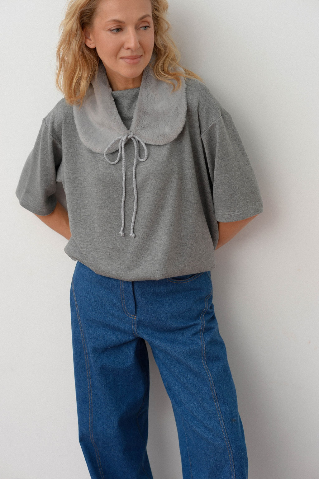 Воротник из итальянского экомеха