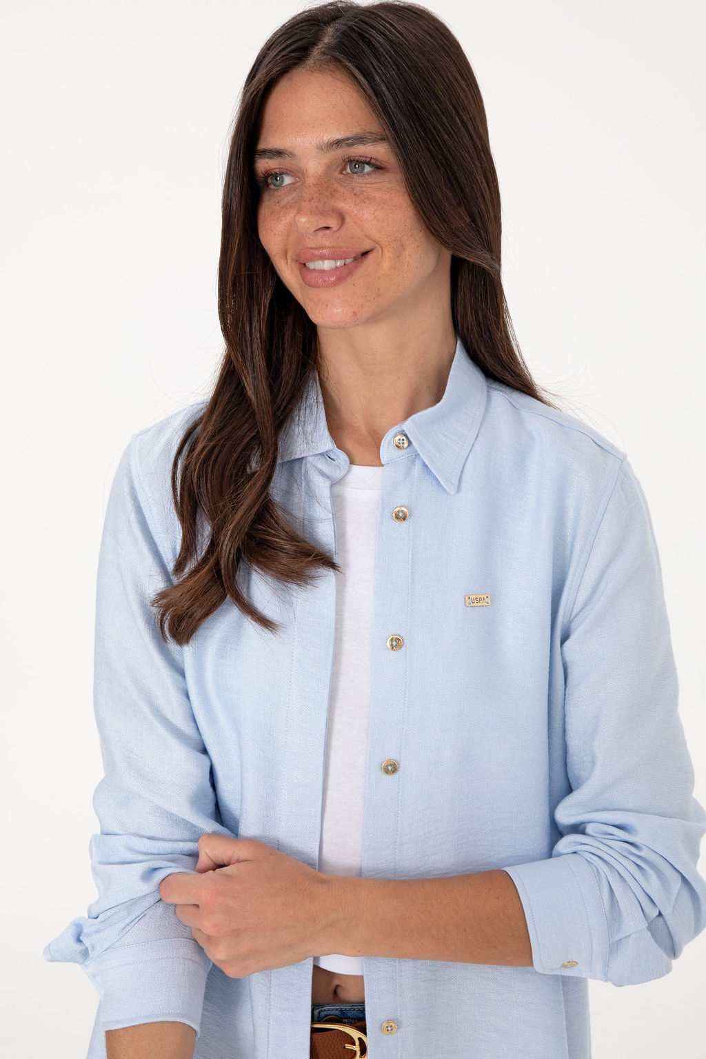 Kad_n A__k Mavi Dokuma Elbise Sepette S_rpriz _ndirim - U.s. polo assn фото 2