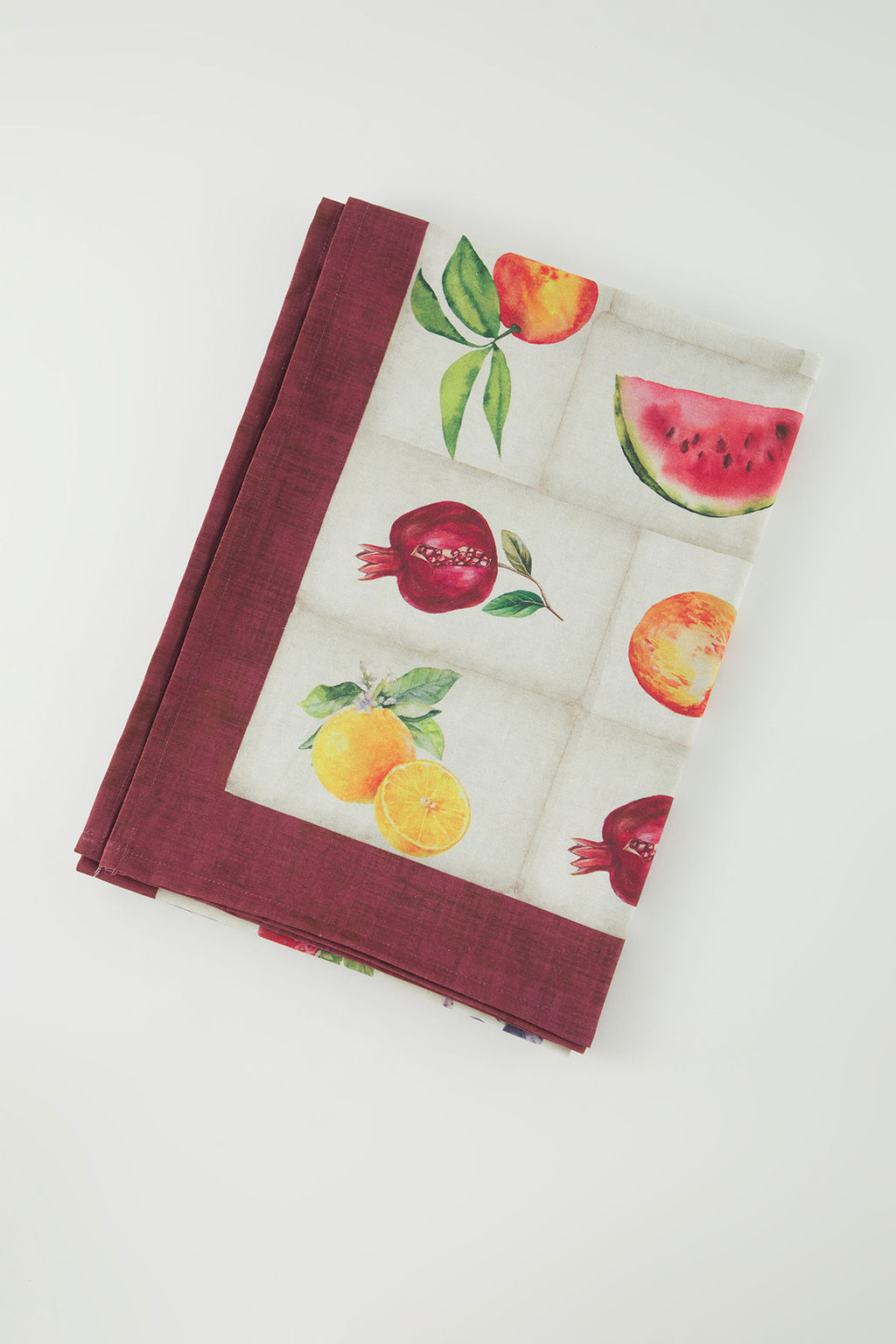Trendyolmilla Home Meyve ve Sebze Desenli Masa Ortusu 140x200cm TPHSS25MOR00000  фото 2