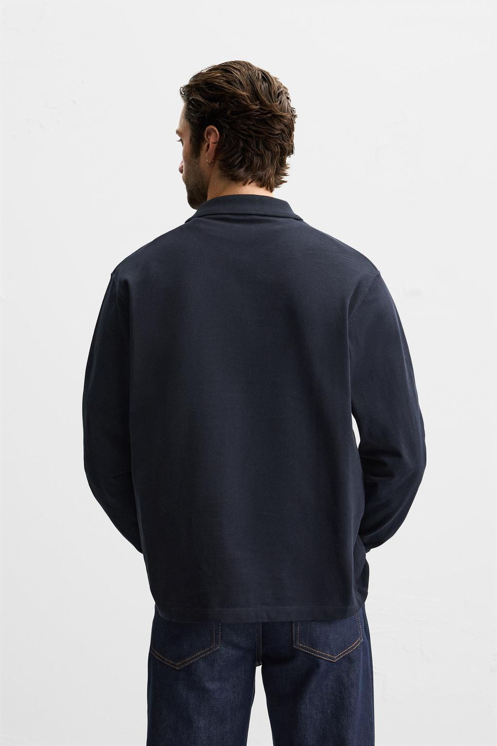 TEXTURED PIQUE POLO SHIRT - Zara фото 3