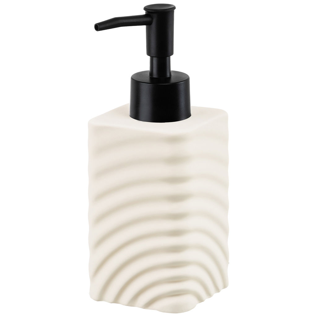 Диспенсер для мыла 280 мл, 6.5*6.5*17.3 см, бежевый