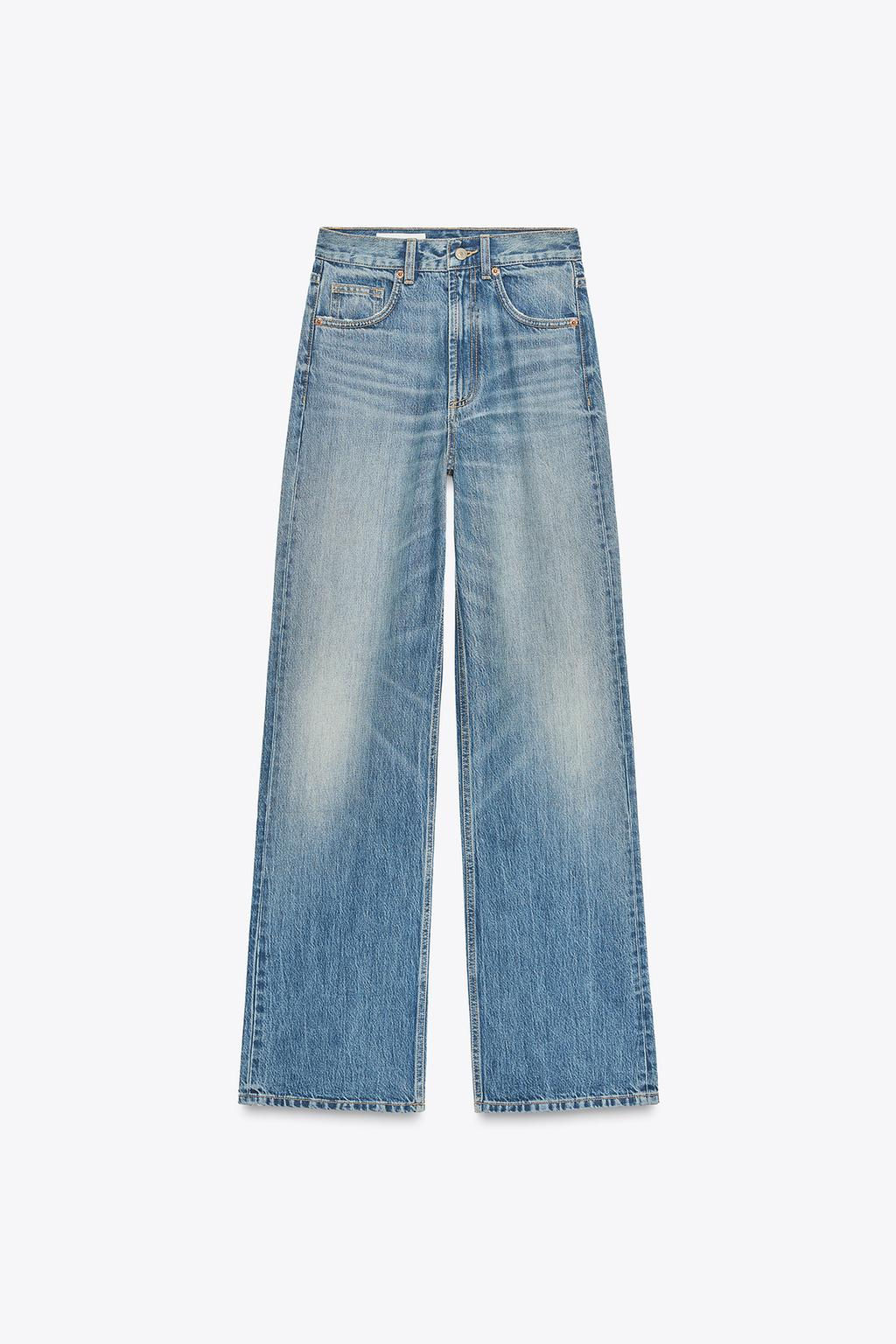 TRF WIDE-LEG HIGH-WAIST FULL LENGTH JEANS - Zara фото 16