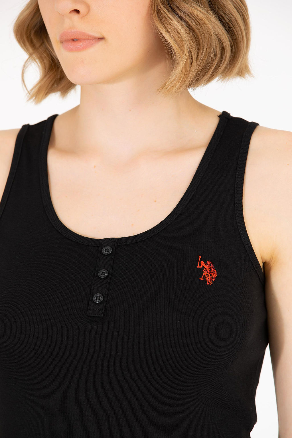 Женская черная футболка Basic - U.s. polo assn фото 7