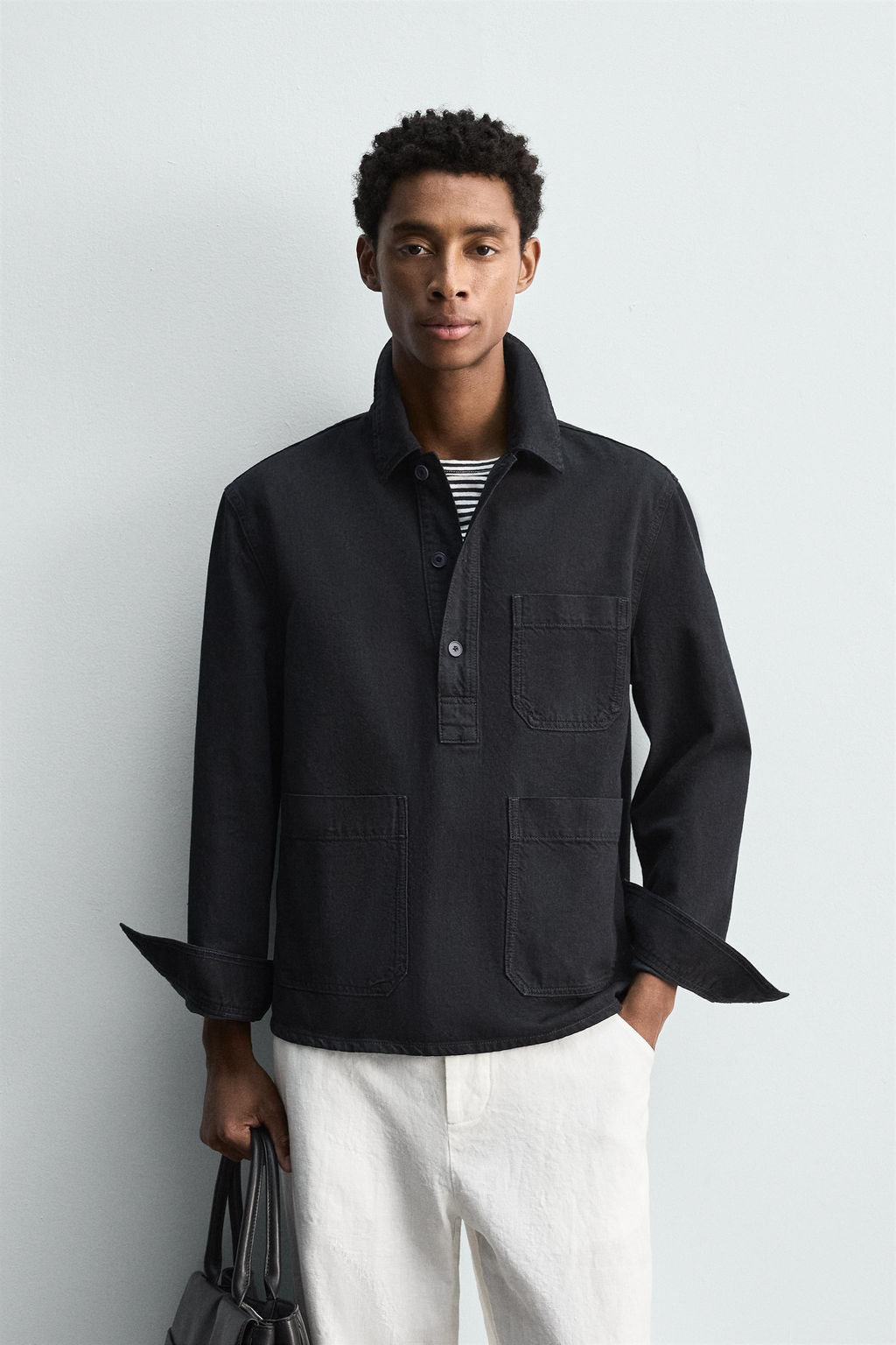 DENIM POLO SHIRT - Zara фото 2
