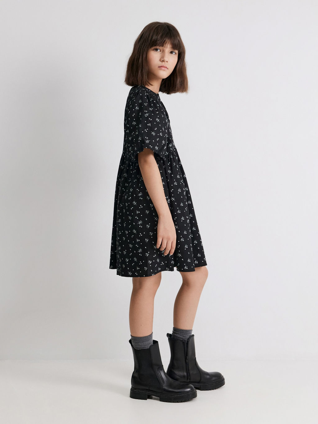 ACOOLA / Платье детское для девочек Ketrin черный принт  фото 6