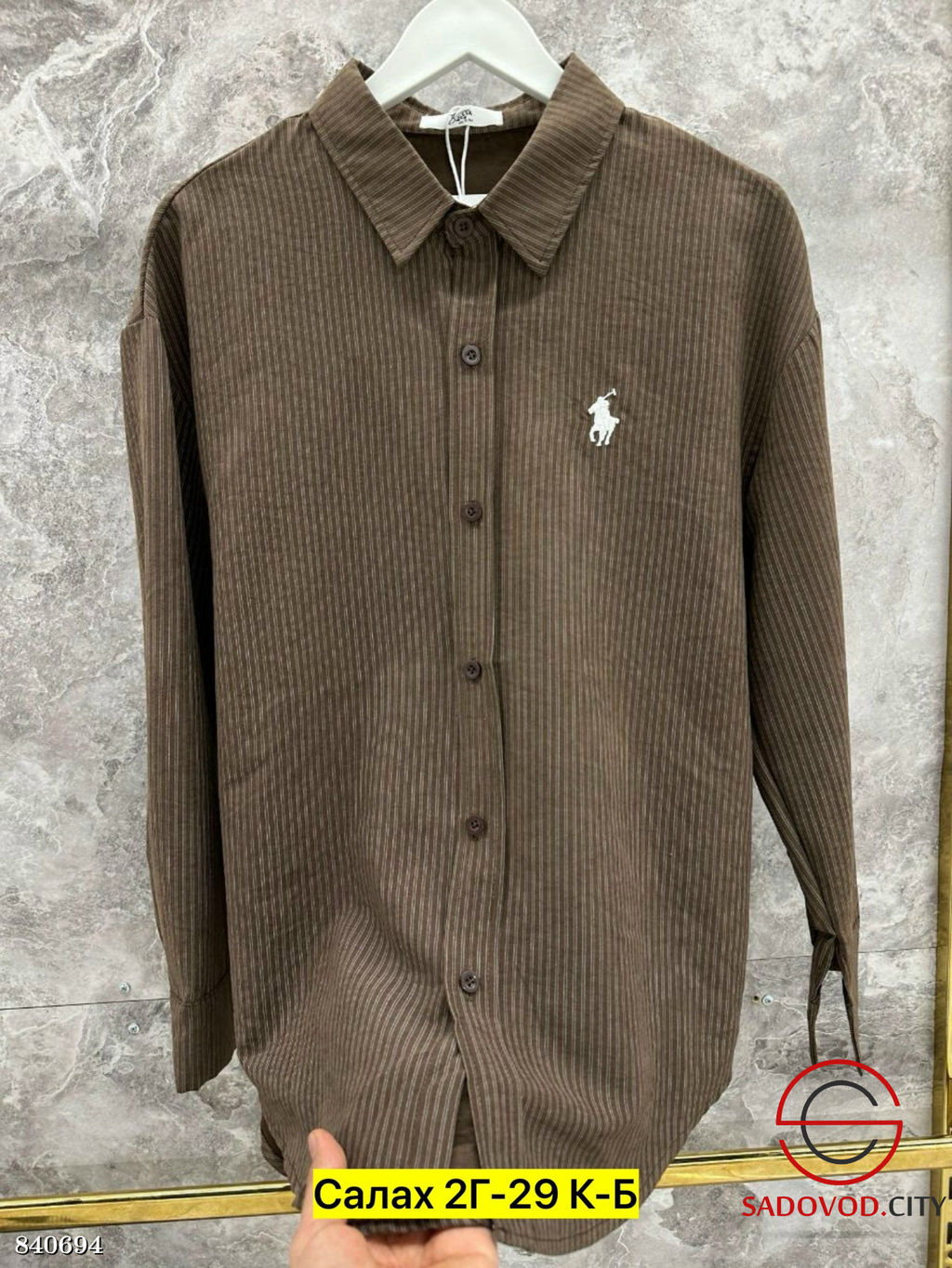 Рубашка женская в мелкую полоску - Bruno фото 2