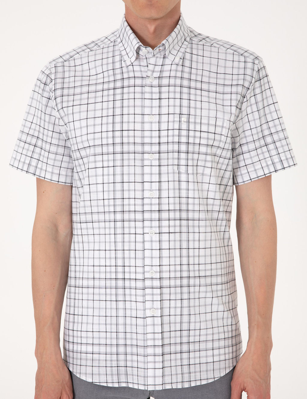 Gri Regular Fit K_sa Kollu G_mlek - Pierre cardin фото 6