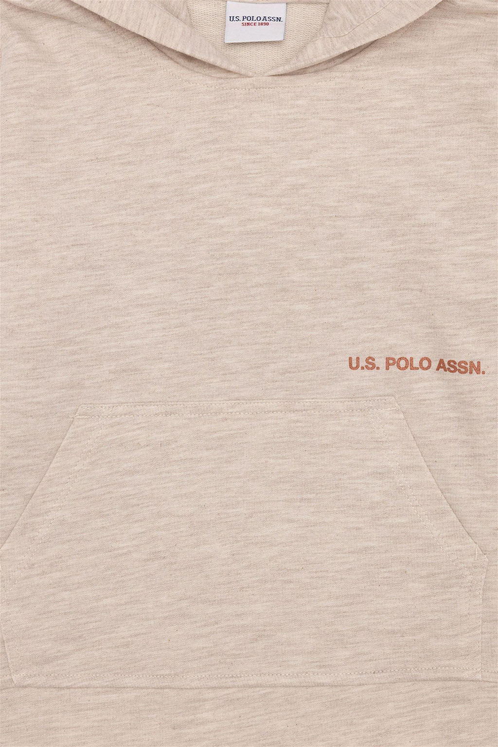 Бежевая меланжевая толстовка для девочки - U.s. polo assn фото 6