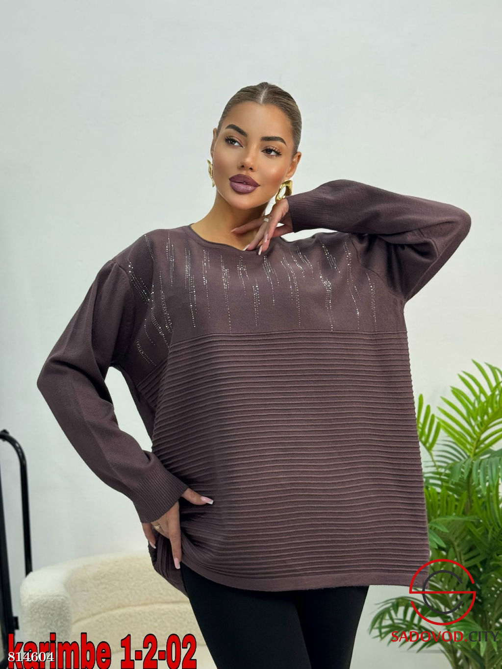 Кофта женская со стразами - Bruno фото 3