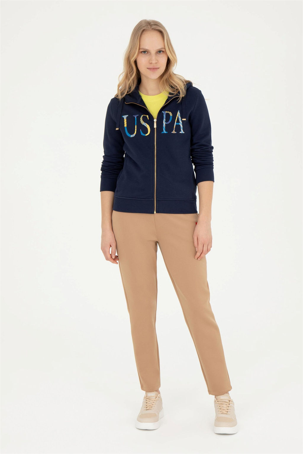 Женский темно-синий базовый свитшот - U.s. polo assn фото 4