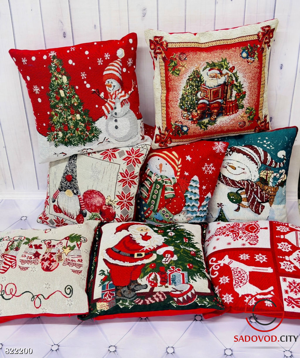 Новогодняя наволочка с рисунком