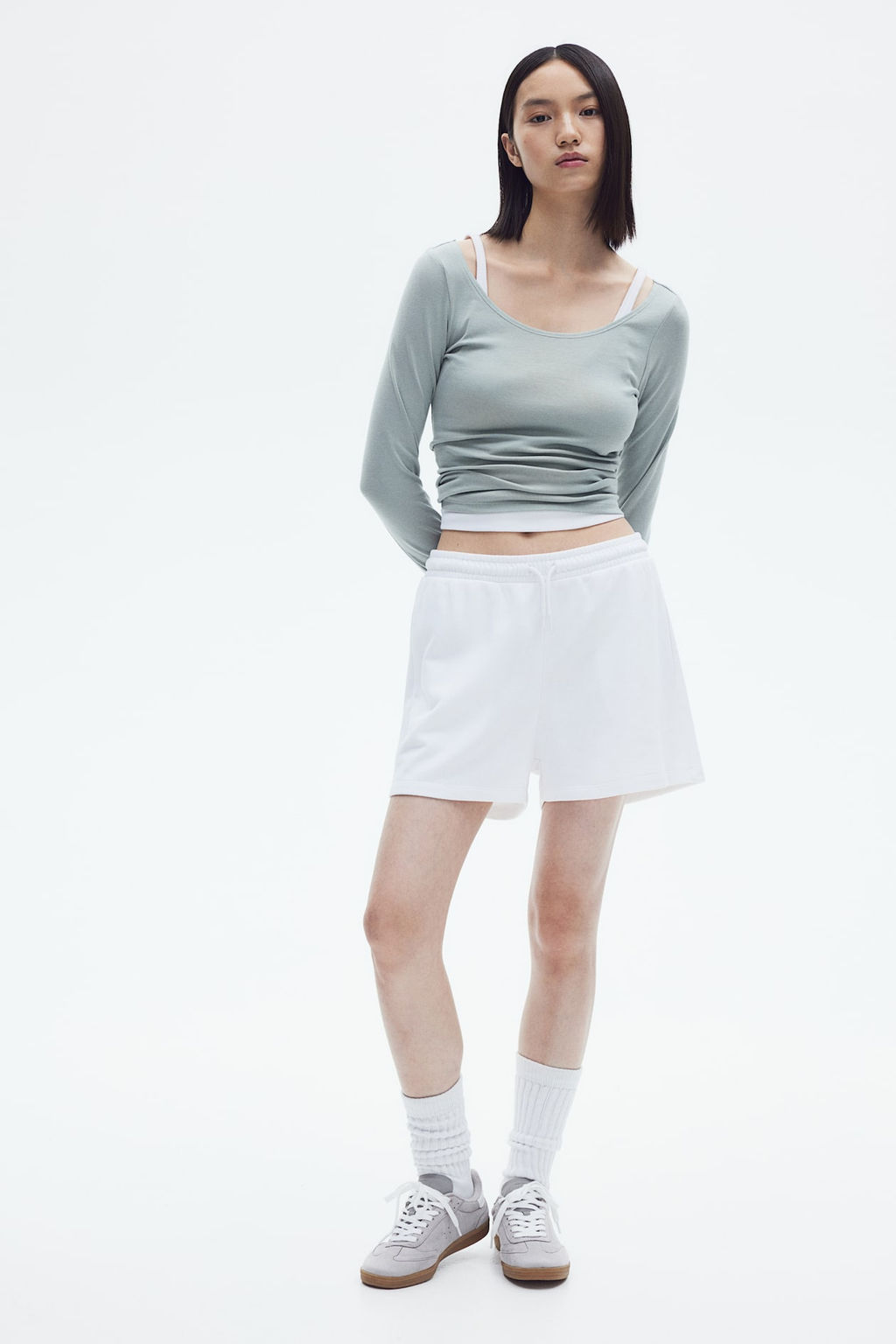 Top de algodon con escote barco - H&m фото 2