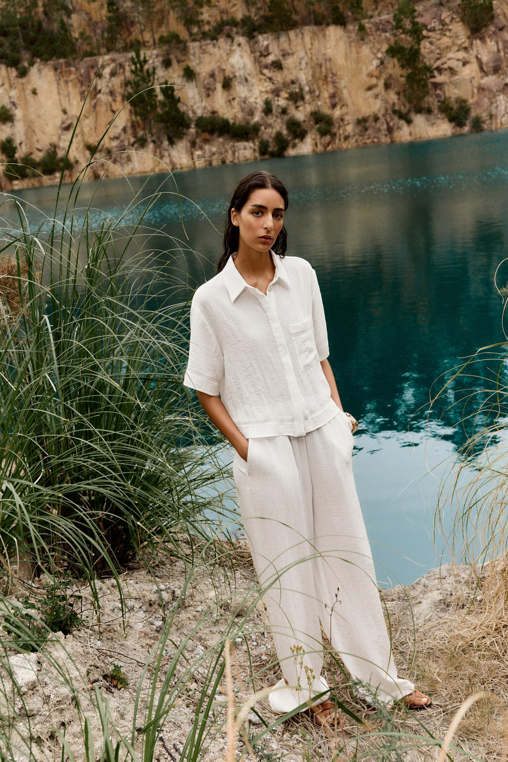 HEMSTITCH SHORT SHIRT