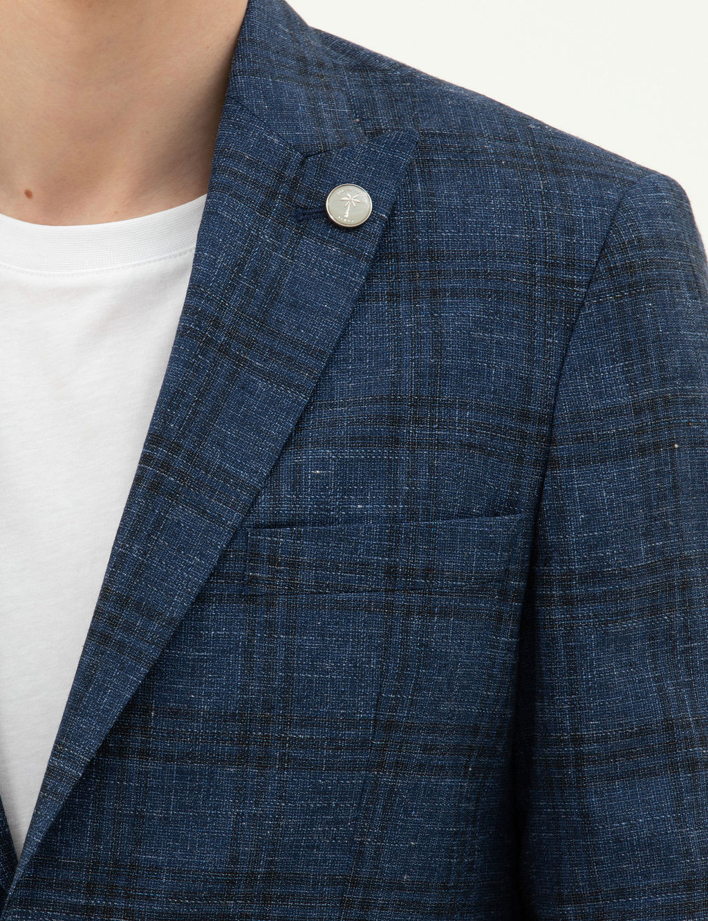 Lacivert Slim Fit Y_n Kar___ml_ Ceket