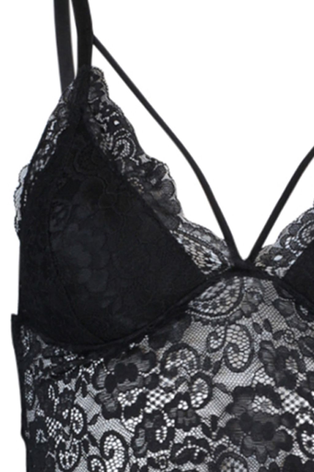 TRENDYOLMILLA Siyah Dantelli Biye Detayl? Dolgusuz Balensiz Ip Ask?l? Ucgen Orme Bustiyer Sutyen THMAW21SU0050  фото 8